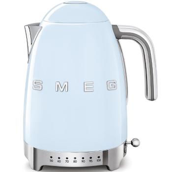 Smeg KLF04PBEU rychlovarná konvice, 1, 7 l (7 šálků), 2400 W, styl 50. let, řízení teploty, 7 programů, pastelově modrá