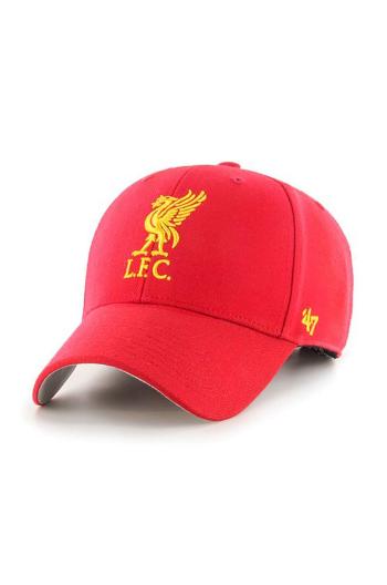 Čepice 47brand Liverpool FC červená barva, s aplikací, EPL-MVP04WBV-RDG