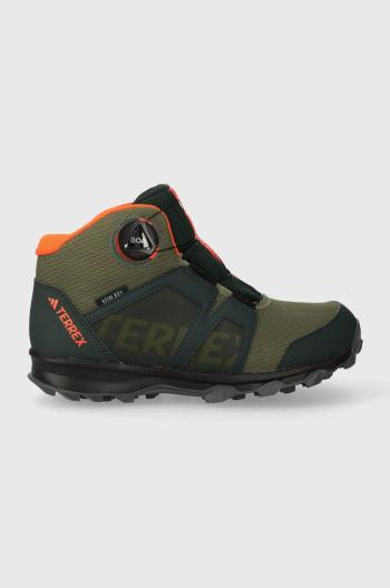 Dětské boty adidas TERREX TERREX BOA MID R.RD zelená barva