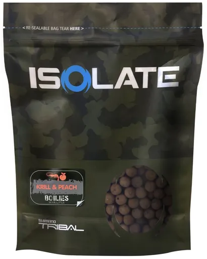 Shimano boilie isolate krill peach - 3 kg 24 mm