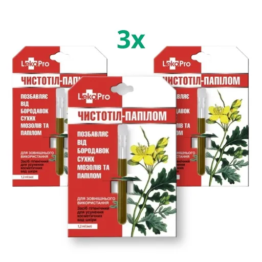 Zvýhodněný set: 3x Balzám "Čistotel" s vlaštovičníkem na puchýře, bradavice a papilomy - 1,2 ml - LekoPro