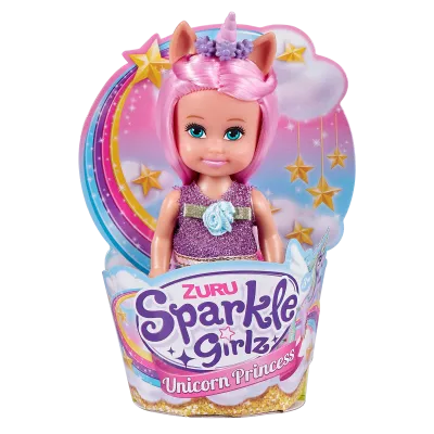 Víla jednorožec Sparkle Girlz malá v kornoutku