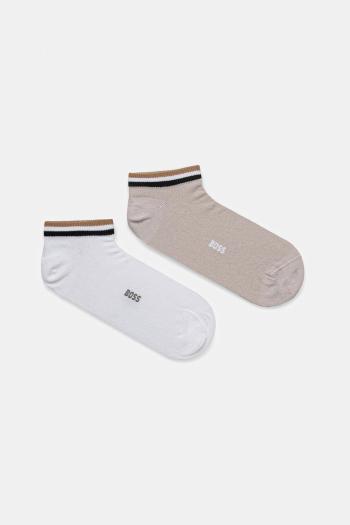 Ponožky BOSS 2-pak pánske, béžová farba