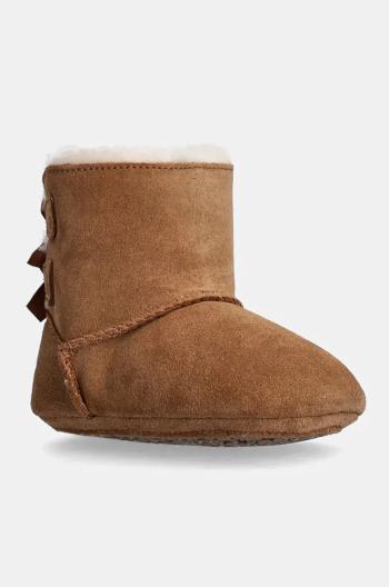 Kojenecké semišové boty UGG BABY BAILEY BOW hnědá barva, 1157692I