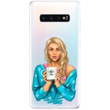 iSaprio Coffe Now - Blond pro Samsung Galaxy S10+ (cofnoblo-TPU-gS10p)