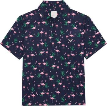 Callaway Boys All Over Flamingo Printed Peacoat M Polo košile