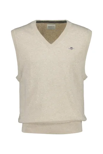 VESTA GANT CLASSIC COTTON VEST OAT MELANGE