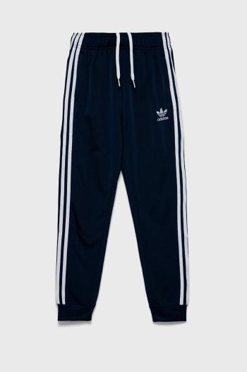 Dětské tepláky adidas Originals tmavomodrá barva, s aplikací