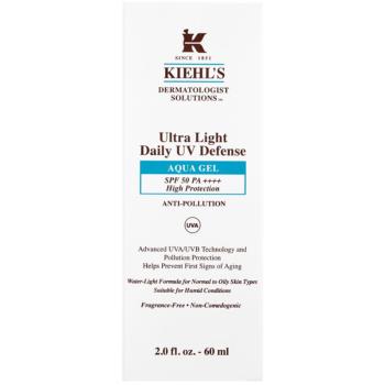 Kiehl's Dermatologist Solutions Ultra Light Daily UV Defense Aqua Gel SPF 50 PA++++ ultra lehký ochranný fluid pro všechny typy pleti včetně citlivé S