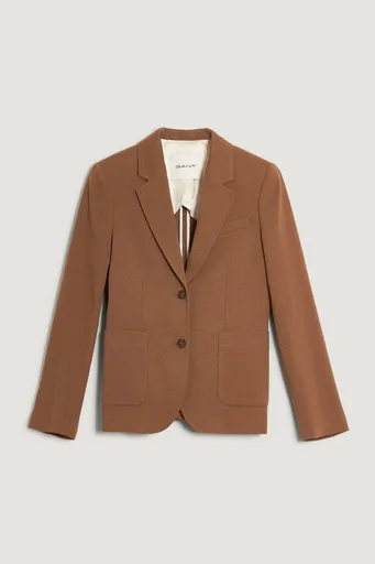 SAKO GANT SLIM PIQUE BLAZER ROASTED WALNUT