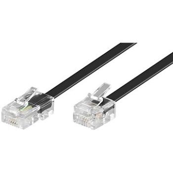 PremiumCord telefonní rovný 8P4C (RJ-45) plug - 6P4C (RJ-11) plug 3m - černý (tk86-03b)