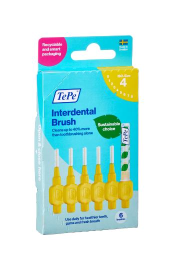 TePe Original mezizubní kartáčky z bioplastu 0,7 mm, žluté, 6 ks, krabička