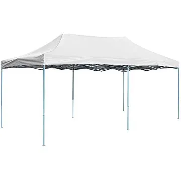 Profesionální skládací party stan 3 x 6 m ocel bílý (48864)