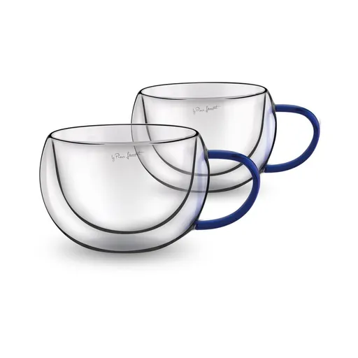 LAMART LT9113 Vaso sklenice cappuccino 270 ml 2 ks modré