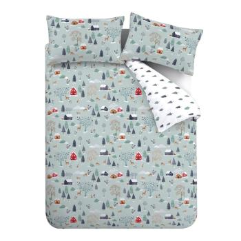 Kétszemélyes flanel ágyneműhuzat 200x200 cm Winter Scene – Bianca