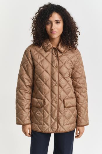 BUNDA GANT QUILTED JACKET WITH CORD TRIM WARM KHAKI