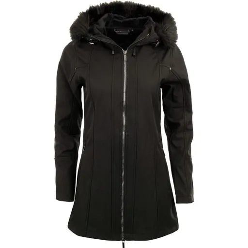 ALPINE PRO CRADA Dámský softshellový kabát, černá, velikost