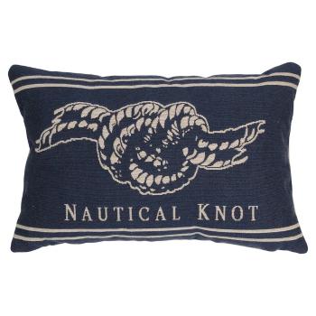 Béžovo-modrý gobelínový polštář s uzlem Nautical knot - 45*15*30cm EVHKDPNNK