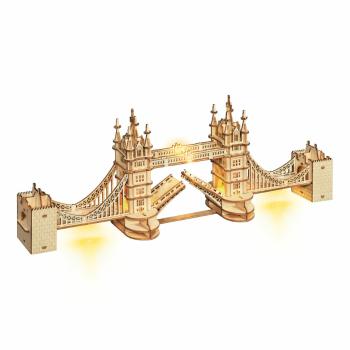 RoboTime dřevěné 3D puzzle most Tower Bridge svítící