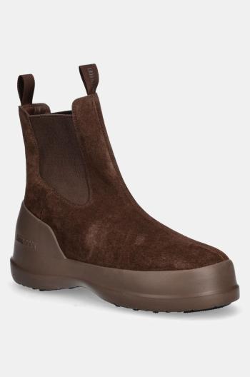 Semišové sněhule Moon Boot MB LUNA CHELSEA SUEDE hnědá barva, 80D2480050 M004