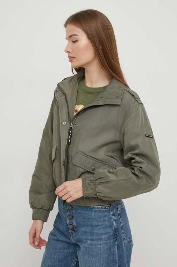 Bunda Pepe Jeans SABRINE dámská, zelená barva, přechodná, PL402321