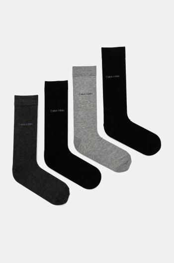 Ponožky Calvin Klein 4-pack pánské, šedá barva, 701229429