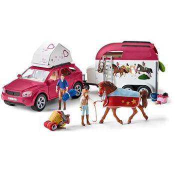 Schleich Dobrodružné auto s přívěsem a koněm 42535 (4059433573014)