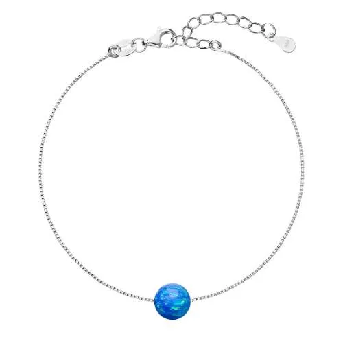 Evolution Group - Pavona Půvabný náramek s modrým syntetickým opálem 13019.3 blue