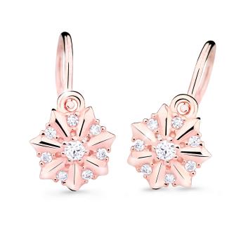 Cutie Jewellery Půvabné dětské náušnice z růžového zlata C2754-10-X-4 bílá