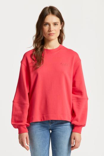 MIKINA GANT LOGO VOLUME C-NECK SWEAT MAGENTA PINK