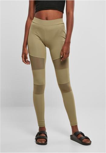 Urban Classics Ladies Tech Mesh Leggings khaki - XL