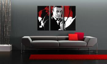 Ručně malovaný POP Art James Bond 3 dílný 120x80cm