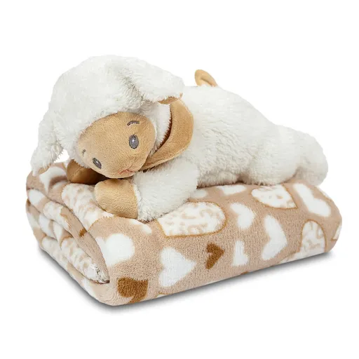 Mikroplyšová deka s plyšákem Ovečka