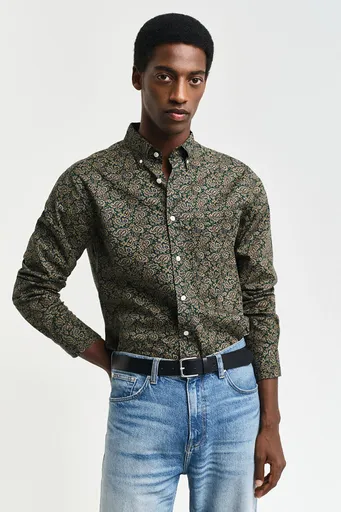 KOŠILE GANT REG PAISLEY PRINTED SHIRT TARTAN GREEN