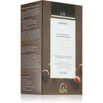 Korres Argan Oil permanentní barva na vlasy s arganovým olejem odstín 3.0 Dark Brown 50 ml