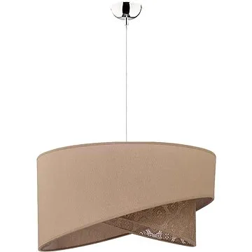 Lustr na lanku CELLO 1xE27/40W/230V hnědá/krajka (81196)