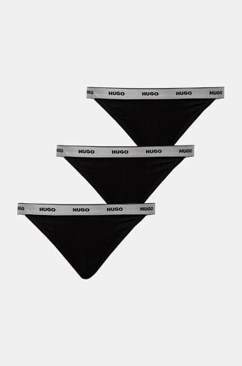 Tanga HUGO 3-pack černá barva, 50527212