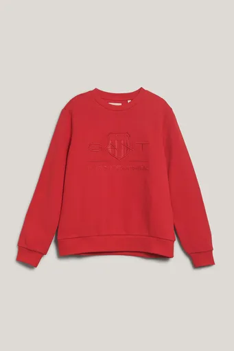 MIKINA GANT REG TONAL SHIELD C-NECK SWEAT BRIGHT RED