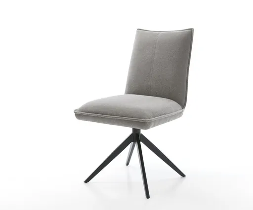 Jídelní židle Lelio-Flex strukturovaná látka Měkký šedá křížová