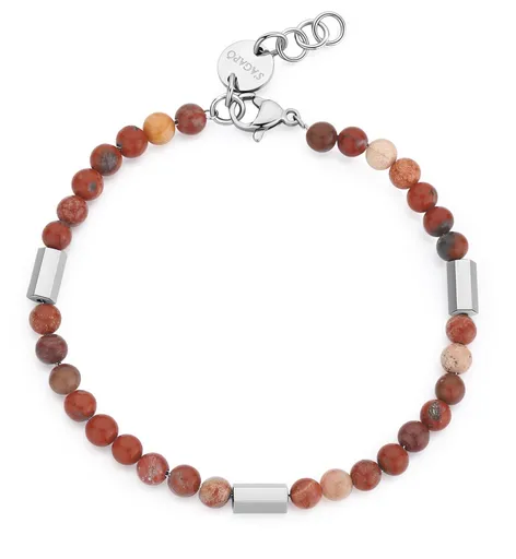S'Agapõ Korálkový náramek s červeným jaspisem Riot SRT16