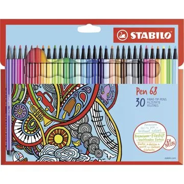STABILO Pen 68 kartonové pouzdro 30 barev (4006381483896)