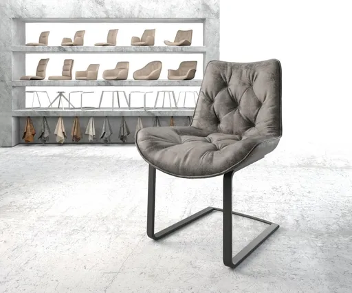 Jídelní židle Taimi-Flex šedá vintage konzolová podnož plochá