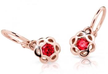 Cutie Jewellery Dětské náušnice z růžového zlata C2179-10-X-4 červená