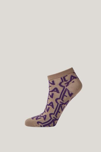 PONOŽKY GANT MONOGRAM INTARSIA ANKLE SOCKS DARK KHAKI