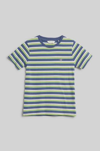 TRIČKO GANT STRIPED SHIELD T-SHIRT WASHED BLUE