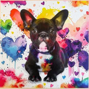 Umělá kůže KARIA French Bulldog PANEL