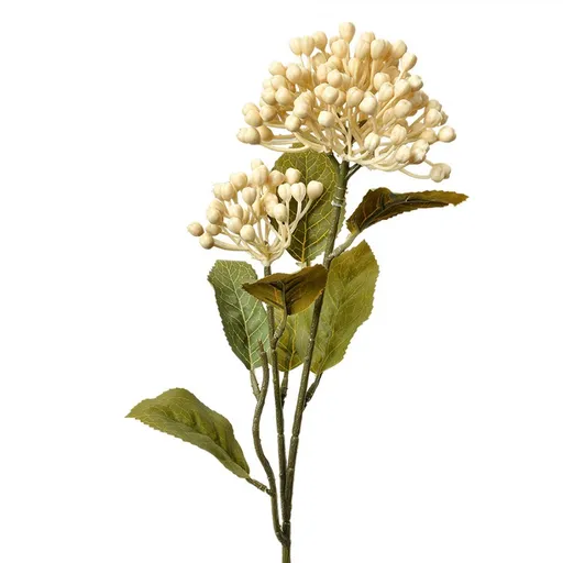 Dekorace béžová umělá květina poupata hortenzie - 8*7*53 cm 6PL0386W