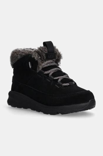 Dětské semišové zimní boty UGG TERRETRAIL COZY LACE černá barva, 1157574K