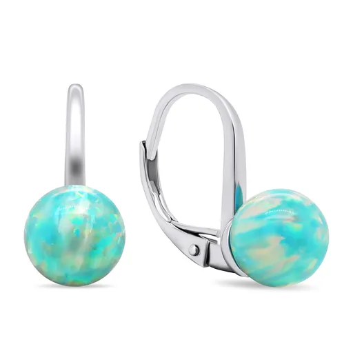 Brilio Silver Okouzlující stříbrné náušnice se syntetickými opály EA681WG