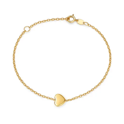 Brilio Romantický náramek ze žlutého zlata se srdíčkem 14/773.031 Esp